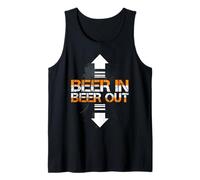 Beer in Beer Out Funny Beer Drinking Blague Humour Design Débardeur