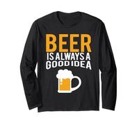 Beer is Good Idea Buveurs de bière Amusants pour Homme Manche Longue
