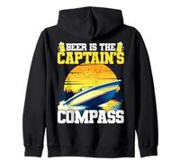 Beer is The Motor Boat Captain's Compass Funny Motor Boating Sweat à Capuche