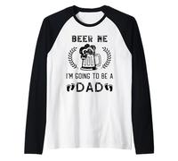 Beer Me I'm Going to Be A Dad Baby Annonce Manche Raglan