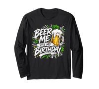 Beer Me It's My Birthday St Patrick's Day Shamrock Party Manche Longue