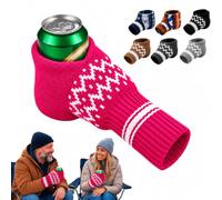 Beer Mitten Gloves Funny ,White Elephant Gifts Holder Knit Stitched | Insulating Bottle Accessories Keep Hands Warm During Campfire Gatherings Tailgating Parties Amusingnovelty Present for Adult