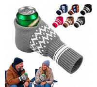 Beer Mitten Gloves Funny ,White Elephant Gifts Holder Knit Stitched | Insulating Bottle Accessories Keep Hands Warm During Campfire Gatherings Tailgating Parties Amusingnovelty Present for Adult