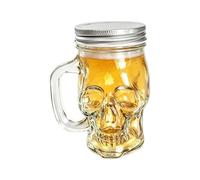 Beer Mug 500ml Clear Halloween - Skull Water Drinking Cups with Lid Skull