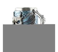 Beer Mug, Skull Resin Cup, 5.90x4.33 Inches Stainless Steel Insert Drinkware, Reusable Water Container 17 Oz for Daily Use in Studio Restaurants Road Trip with Friends Thanksgiving Celebrations