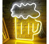 Beer Neon Sign Led Light Signs Decorative Wall Lights Yellow White Neon for Bar Pub Nightclub Restaurant Shop Festival Celebration Decoration Party