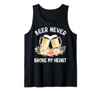 Beer Never Broke My Heart Flower Brew Craft Débardeur