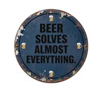Beer Solves Almost Everything Man Cave Bar Plaque rétro en métal