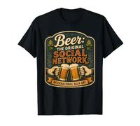 Beer The Original Social Network International Beer Day T-Shirt Graphique avec Valeur