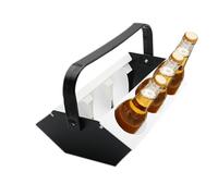 Beer Travel Drink Carrier - 6 Slot Drink Rack, Portable Ďrink Holder With Handle, Insulated Ice Compartment Cooler Storage Box, Outdoor Travel Camping Fishing Hiking Backpacking Sports Garden