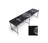 BEERBALLER® Allblack Table Beer Pong | Structure Noire & Surface Anti-Rayures | Beer Pong Table Pliante avec Porte-balles & 6 balles de Beer Pong | Jeu à Boire | Tables de Beer Pong