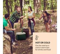 Glacière électrique Klarstein BeerBelly 21-21 L, 3 connexions : 230 V, 12 V, Allume-Cigare et USB, glacière pour Voiture, Fonction réfrigération et réchauffement, pour Voiture, Camion, Camping, Vert