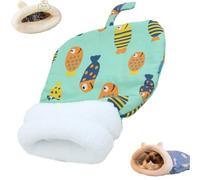 BeerMmay Cozy Nid pour chats et chiens, sac de couchage portable, apaisant, auto-chauffant, en peluche douce pour animal de compagnie, quatre saisons universel lavable (taille L, vert)