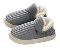 BeerMmay Hadanceo Pantoufles unisexes Sunshine Cloud pour homme et femme - Chaudes, pelucheuses et antidérapantes - Semelle épaisse, gris, Small