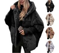BeerMmay Manteau matelassé surdimensionné à capuche en patchwork pour femme - Vêtement d'extérieur léger et chaud - Veste d'hiver surdimensionnée à capuche avec fermeture éclair, Noir , XXL