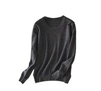 BeerMmay Pull en Cachemire à Manches Longues pour Femme, Gris foncé, XL