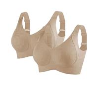 BeerMmay Recentof Soutien-gorge Thefortunately pour femme, soutien-gorge côtelé push-up réglable, sans armatures, super ferme, respirant, anti-affaissement, 2-7, M