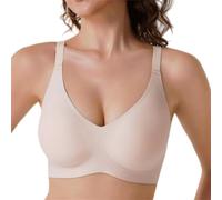 BeerMmay Soutien-gorge push-up sans armatures à couverture complète sans armatures 2026 sans couture, minimiseur plongeant en gelée, Couleur chair, XL