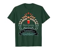 Beerpong Bier Pong pour Homme T-Shirt, Homme, Vert Forêt, M