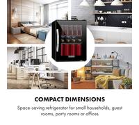 Beersafe M Onyx Réfrigérateur 33 litres 2 clayettes Porte en verre panoramique C