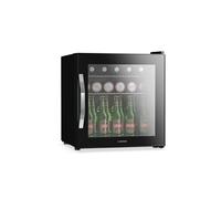 Beersafe Réfrigérateur à boissons 47 L porte en verre miroir Frigo Mini bar 44x48 cm Eclairage intérieur LED