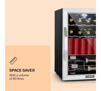 Beersafe XL Mix It Edition Réfrigérateur 60 litres 4 clayettes Porte en verre panoramique D