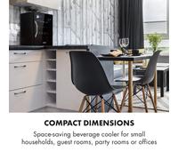 Beersafe XL Onyx Réfrigérateur 60 litres 4 clayettes Porte en verre panoramique D