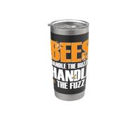 BEES HANDLE THE BUZZ I HANDLE THE FUZZ Gobelet isotherme en acier inoxydable double paroi