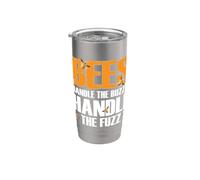 BEES HANDLE THE BUZZ I HANDLE THE FUZZ Gobelet isotherme en acier inoxydable double paroi