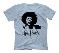 Bees Knees Tees Jimi Hendrix Autograph T-Shirt, LumiËre Bleu, Medium