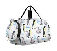 Bees Sac de sport fourre-tout avec ailes blanches noires et jaunes pour filles, Empereur Pingouin Poussins Blanc Glacé, Classique