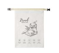 Bees Wax Bread Bag - Cotton 42.5cm, Bread Bag Beeswax Lined, Secure Zippered Closure | Fresh Large Container, Reusable Loaf Keeper, Zero Waste Food Wrap For Sandwich Fresh Home Bakery