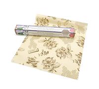 beeskin Rouleau en cire d'abeille Conservation et Stockage des aliments • Alternative naturelle au film plastique • 30 x 95 cm (Fleurs)
