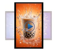 BEESOM Ecran Affichage Dynamique pour Vitrine,Écran Publicitaire Magasin, 21.5" Android (2+32Go) & HDMI,Mode Double Sens,pour Restaurant/Vitrine,Partage Écran Intelligent,Sleek 27in