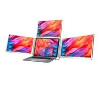 BEESOM Ecran Externe Portable 14" Triple Moniteur,Extension Ecran Pc Portable Ultra-Léger,1080p HD, Plug-and-Play, pour Ordinateurs 13,3-17,3” - Idéal pour Voyage Et Bureautique 14in