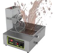 BEESOM Fondoir à Chocolat Chauffant,Mélangeur électrique Commercial Fonte du Chocolat,avec Roue Mélange Réglable 35 à 55 TR/Min Et Contrôle Intelligent Température 8kg