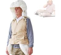 BEESOM Gilet airbag Anti Chute Smart Airbag Veste,APP Suivi Sport & Surveillance Distante,Protection Complète,pour Personnes Âgées Indoor Extérieur Utilisation Malekhaki-S
