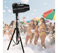 BEESOM Machine Mousse 3000 W à Tête Vibrante,Machine Mousse Fêtes,Canon à Bulles Brouillard,avec Réservoir Eau,pour Jardin,Piscine,Intérieur,Anniversaires,Fêtes événements Plein Air