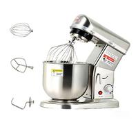 BEESOM Petrin Spirale Professionnel,Planétaire 5l/7l/10l Cuisson,10l 500w,4 Accessoires,Silencioso,INOX, pour Restaurant Café Boulangerie Industrielle Silver-7L