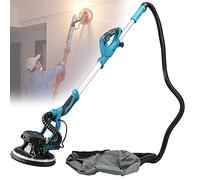 BEESOM Ponceuse Girafe, Ponceuse Murale, 1800W 1000-2100rpm, 5 Vitesses Réglables, Manche Télescopique Pliable, Ø 230 mm Brosse Amovible, avec Lumière LED et Sac à Poussière,100sandpaper