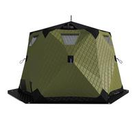 BEESOM Tente Pêche sur Glace Portable 420,Cabane sur Glace,Abri De Pêche Tout Temps,Isolation Thermique 4 Côtés,Pliable,pour 6-12 Personnes, Pêche Hivernale Tent