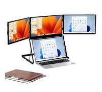 BEESOM Triple Ecran Pc Portable 14”,Extension D'écran pour Ordinateur Ultra-Fine,1080p Fhd Ecran Externe Portable,USB-C/HDMI Plug-and-Play,Compatible avec Portables 14-15.6” Windows/Mac 14in