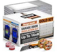 BEEST FULLSTOP Kit d'isolation pour porte de garage avec joints et films pour fenêtre - Panneaux d'isolation double pour porte de garage de 40,6 x 2,1 cm et 4,6 x 2,4 m - 16 panneaux prédécoupés en