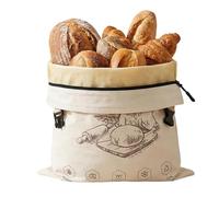 Beeswax Bread Bag - Reusable Extra Large Food Storage Bag With Zipper, Washable Bags | Sustainable Free Keeper For Homemade Loaves, Artisan Bread, Cheese & Produce | Eco Friendly Kitchen