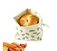 Beeswax Bread Bag Reusable Large Breathable Linen Storage Pouch, green leaves, verwijzen naar de beschrijving, Unisexe