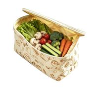 Beeswax Bread Bag Wide Opening Zipper Food Storage with Handle