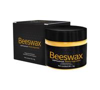 Beeswax Polisher, Furniture Wax, Natural Moisture Barrier Grain Enhancer Stain Proof Compact Non Toxic Breathable Soft Gloss, Wood Polish for Home, 3.15x1.97Inches, Black