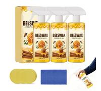 Beeswax Wood Polish, 2026 Cire D'abeille avec Éponge Et Chiffon, Natural Beeswax Care Sprays Restorer Agent Revêtements Sol Pour Bois Brillant Wooden Furniture Floors Doors (3)