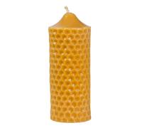 BeesWax World - Bougie en cire d’abeille 100 % naturelle, faite à la main - Mèche en coton, décorative et durable - Différentes formes au choix (Rouleau d’abeille - H ~145 mm, Ø ~55 mm)