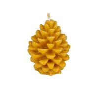 BeesWax World Bougies en cire d'abeille faites à la main - Bougies décoratives naturelles en 100% cire d'abeille avec mèche en coton (Bougie pomme de pin - Hauteur : 80 mm (naturelle) | ø 65 mm)